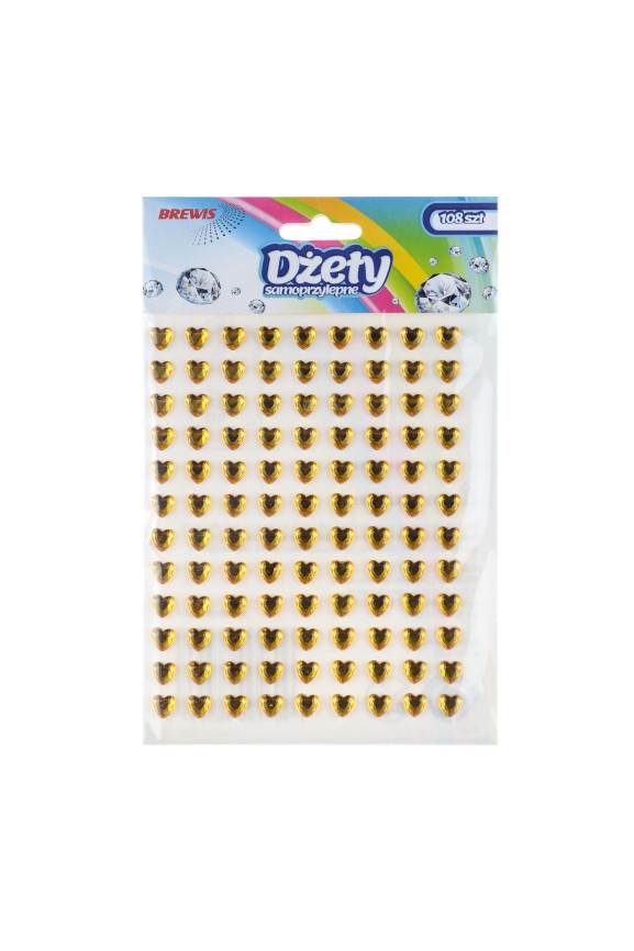 Dżety serduszka DS54 złote Brewis